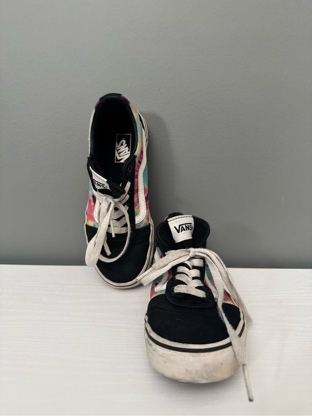 Vans Sneakers - Black with Pastel Tie-Dye